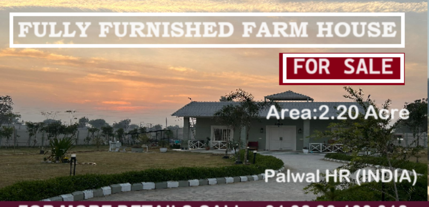 Fully Furnished Farm House for Sale Palwal