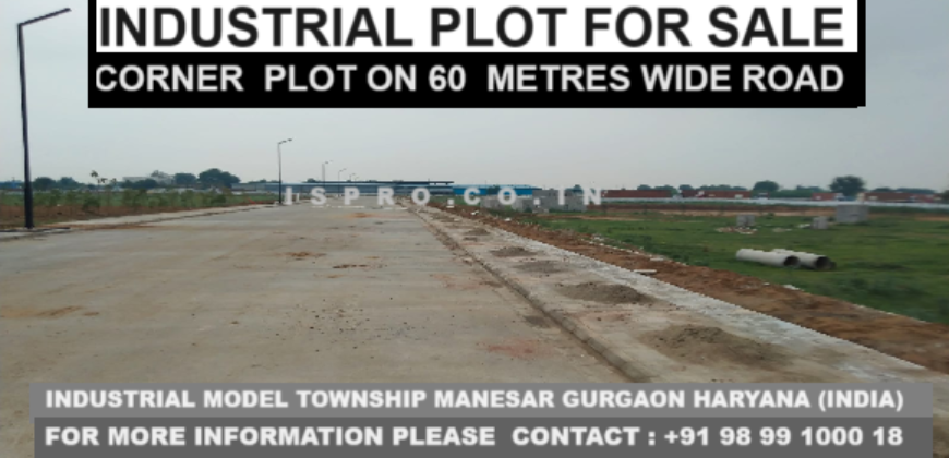 Industrial Plot for sale on 60 meters road Manesar