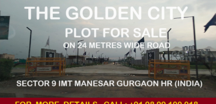 PLOT FOR SALE ON 24 METRES WIDE ROAD