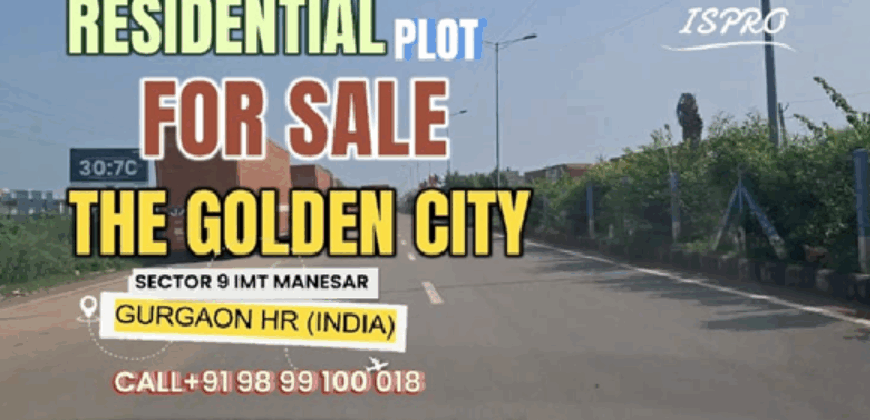 THE GOLDEN CITY PLOT FOR SALE IMT MANESAR
