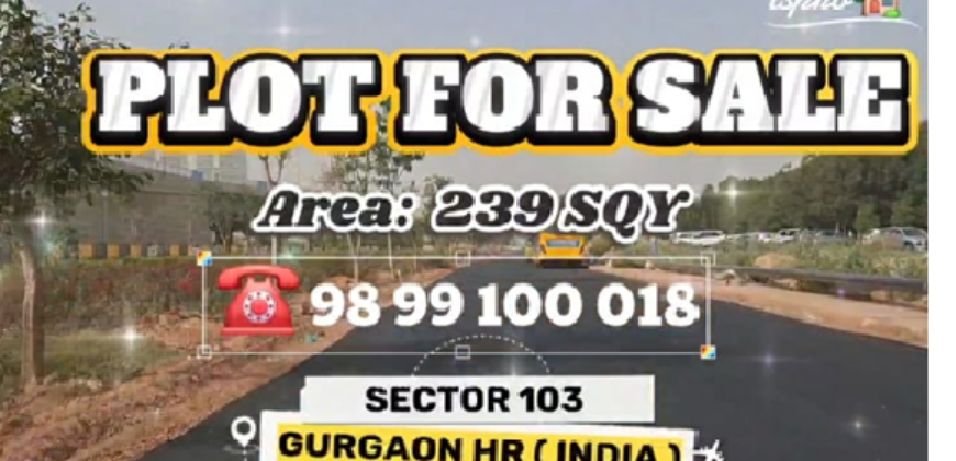 PLOT FOR SALE 103 DXP GURGAON