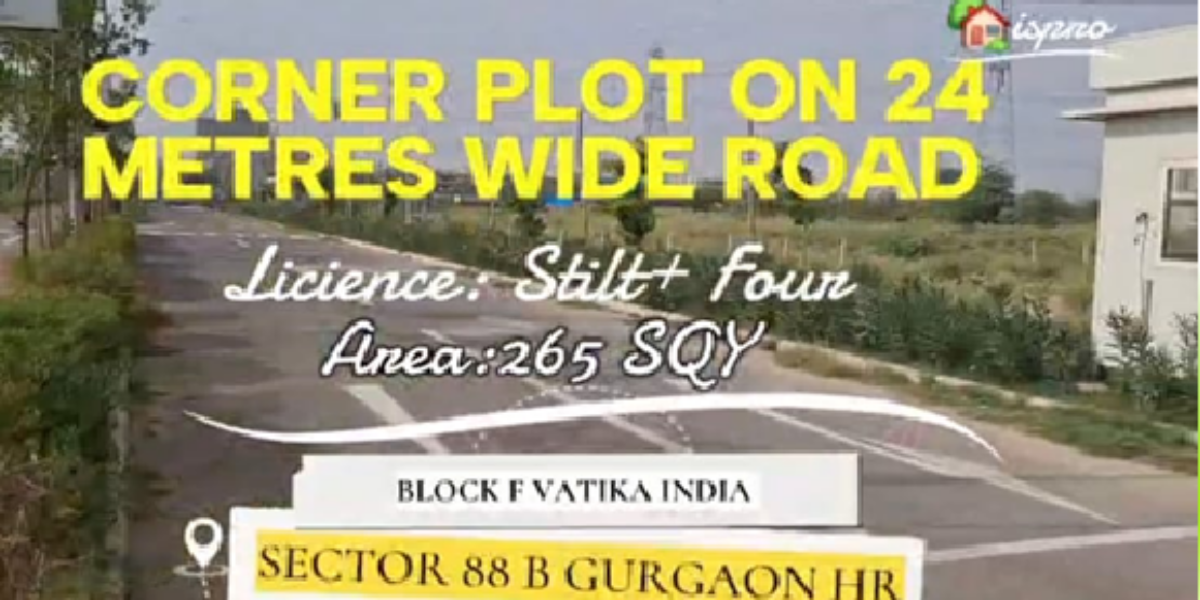 CORNER PLOT ON 24 METRES WIDE ROAD GGN